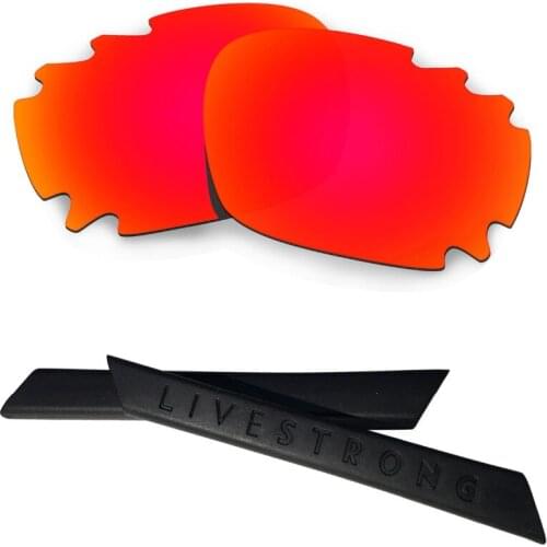 HKUCO For Jawbone Vented Red Polarized Replacement Lenses With Black Earsocks Rubber Kit