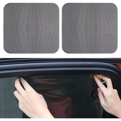 2pcs Static Cling Car Window Sun Shade Summer Auto Side Window Sunshade UV Ray Protection Visor Shield Screen Car Sun Sticker