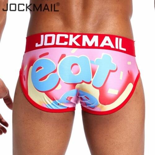 JOCKMAIL Sexy Men Underwear Breathable Mens Briefs Underpants Print Comfortable Gay Underwear penis Cueca Male Panties Shorts
