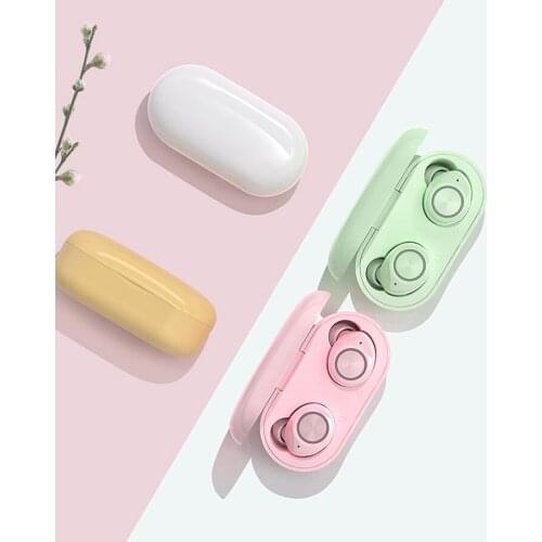 TW60 tws Bluetooth V5.0 Headset Sports Wireless Earphones Earbuds Mini in Ear Dual Microphone With Charging box אוזניות אלחוטיות