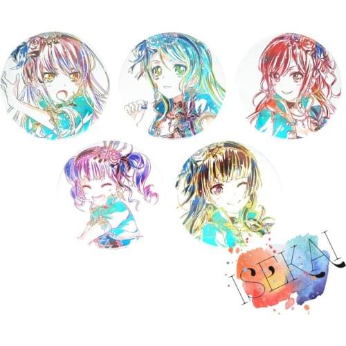 BanG Dream! Anime Game Badge Roselia Yukina Minato Sayo Hikawa Lisa Imai Ako Udagawa Rinko Shirokane Badge Brooch Pins