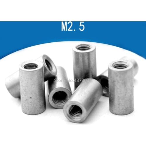 10 pieces Connecting pipe rivet Cheese M2.5 Thread Diy Knife material Making knife Handle screw Cylindrical Nuts