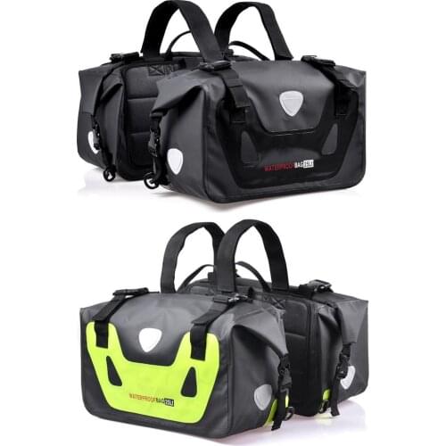 50L Motorcycle Bag Waterproof Side Bags Motorcycle Rider Saddle Bag Outdoor Cycling Equipment Luggage Bag Motorcycle Side Bag