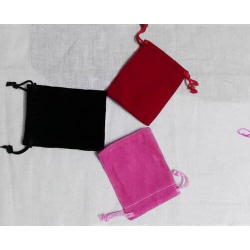 Free shipping 20pcs/lot mini cheap drawstrng bag 7*9cm 3 colors for choose velvet fabric jewelry bag wholesale coutom gift bag