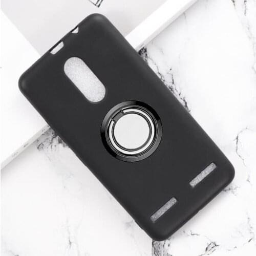 For Lenovo Vibe K6 Back Ring Holder Bracket Phone Case Cover Phone TPU Soft Silicone Cases for Lenovo K6 (2016)