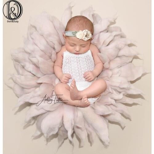 Don&Judy Handmade 100% Wool Blanket Fluffy Wool Felt Basket Filler Colorful Newborn Photo Prop Newborn Photography Background
