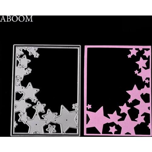 ABOOM 1PC Stars Frame Christmas Metal Die Cutting Dies For DIY Scrapbooking Photo Album Decorative Embossing Folder Stencil
