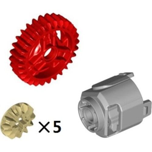 MOC technology building block compatible with small particle assembly 65413 + 65414 new gear differential DIY toy car parts ev3