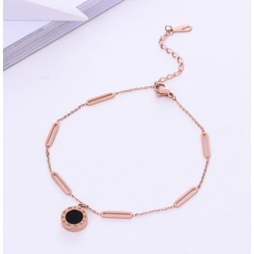 Fashion Round Charms Anklets For Women Rose Gold Color Boho Anklet Bracelet On The Leg Foot Bracelet Bohemian Jewelry Never Fade