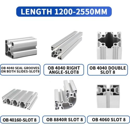 European standard assembly line guide rail for 4060/8840R/4040/40160 L:1200-2550mm aluminum alloy profile engraving machine