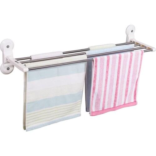 92cm Stainless Steel Wall Mounted Towel Rack Bathroom Storage Home Hotel Towel Rail Shelf Holder DQ1611-3