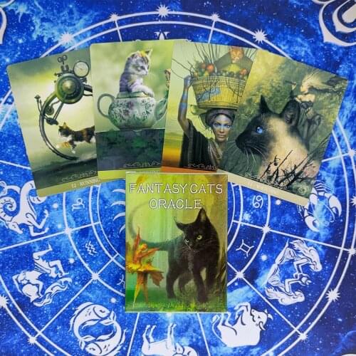 New Fantasy Cats Oracle Tarot Cards Divination Deck Entertainment Parties Board Game Support drop shipping 23 Pcs/Box