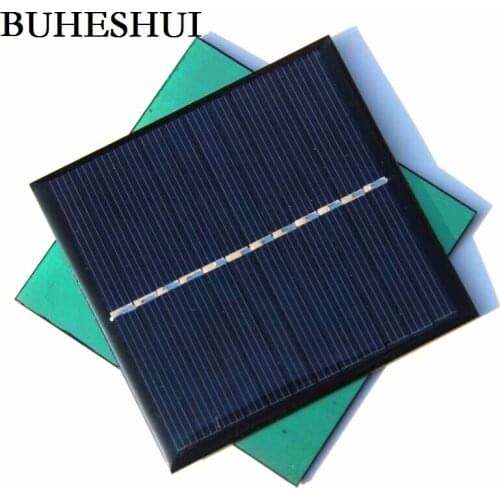 BUHESHUI Wholesale Mini 1W 6V Solar Cell Polycrystalline Solar Panel Module DIY Solar Charger Kits 85*82*3MM 50pcs Free Shipping