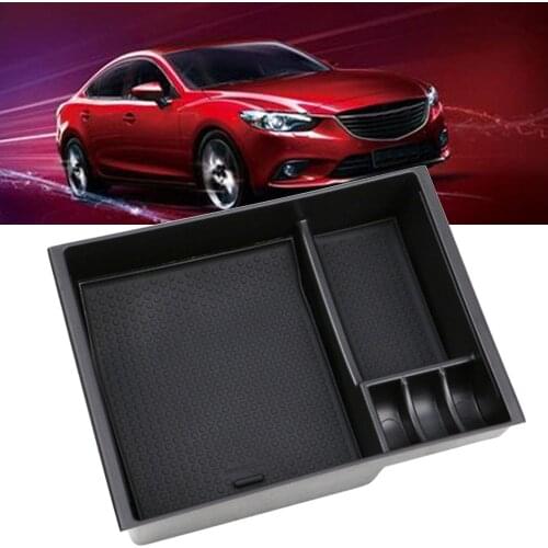 Car Glove Box Armrest Storage Box Organizer Center Console Tray For Mazda MK 6 MK3 Atenza 2013-2015 Axela 2014-2016