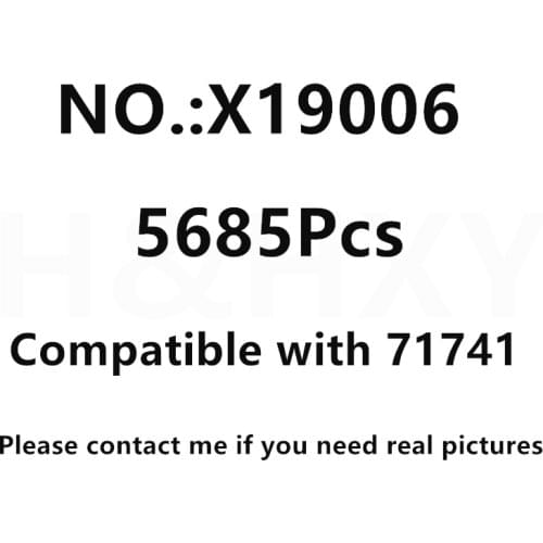 With Light Movies Series X19006 5685Pcs Building Blocks Bricks 71741 Ninja City Garden Model Education Toys Kids Christmas Gifts