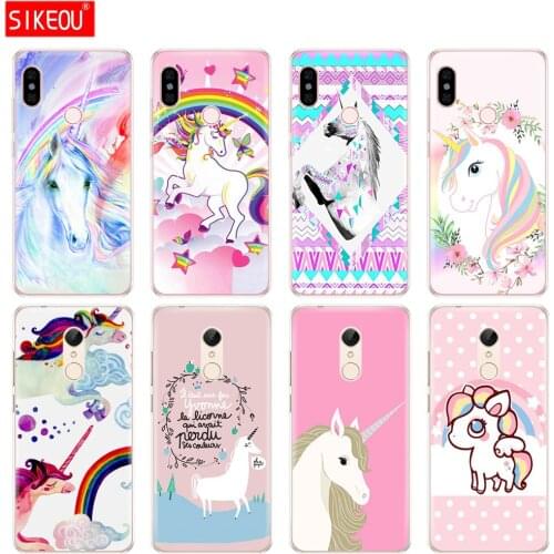 Silicone Cover phone Case for Xiaomi redmi 5 4 1 1s 2 3 3s pro PLUS redmi note 4 4X 4A 5A Rainbow Lovely Unicorn