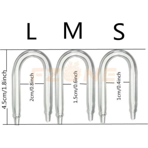 5PCS Glass U Shape Connector For 4mm Aquarium CO2 Pipe And Air Pump Tube Using In Fish And Plant Tank, Free Shipping