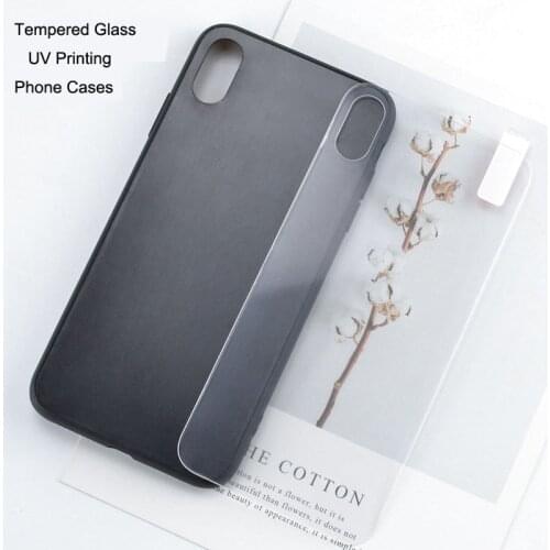 Sublimation blank tempered glass phone UV printing phone case for iphone x xs