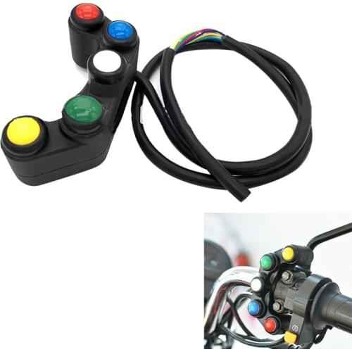 Universal 5 Button Array Motorcycle Switches Race Bikes 22mm Handlebar Switches Assembly Handle Bar Switch
