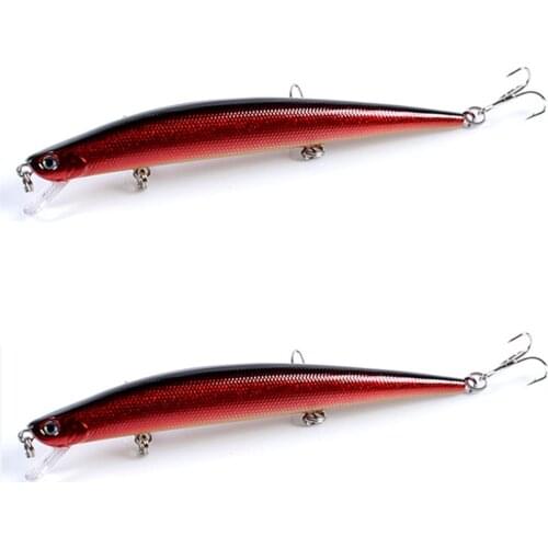 1pcs 12.5cm 13.3g Wobbler Fishing Lure Big Minnow Crankbait 3 hooks Bass Trolling Artificial Bait Pike Carp Fishing