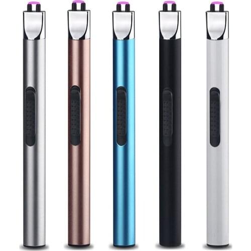 Electric Arc Lighters USB Rechargeable Outdoor Windproof BBQ Hiking Arc Flameless Candle Lighters Kitchen Gas Stove Lingter