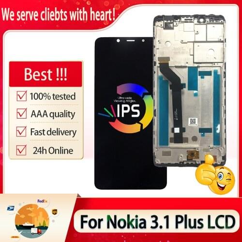 Orig For Nokia 3.1 Plus TA-1113 TA-1115 6.0" LCD Display With Touch Screen Digitizer Assembly With Frame Replacement LCDs
