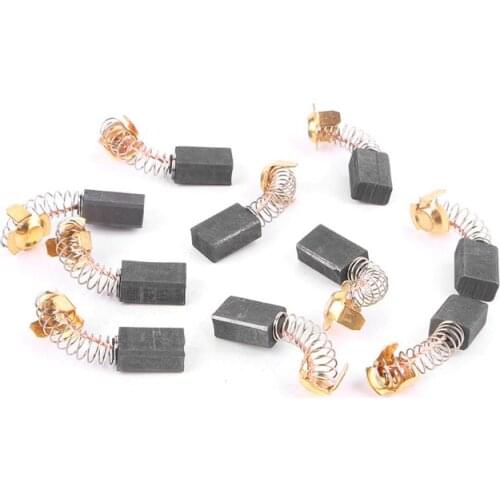 10pcs Power Tool Carbon Brush Electric Hammer Angle Grinder Graphite Brush Replacement Various Size
