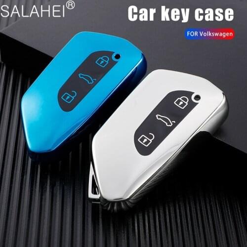 New TPU Car Remote Smart Key Case Key Fob Holder Cover For VW Volkswagen Golf 8 Mk8 2020 3 Buttons Smart Key For Car Accessorie