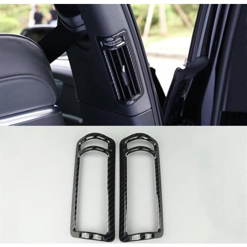 ABS B Pillar Air Outlet Frame Decoration Cover Trim 2Pcs For Audi A6 C8 2019 Car Interior Accessories