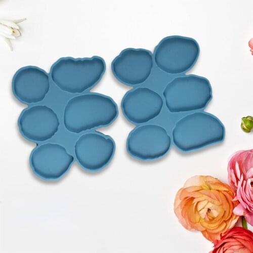 DIY Crafts Epoxy Resin Mold Handmade 6 Irregular Round Casting Silicone Mould LX9E