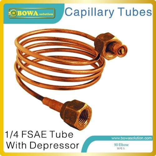Capiliary tubes with 1/4" Flare Nuts and depressor are used to connector pressure controls, pressure gauge or TXV in HVAC/R