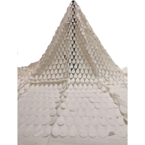 Rain Dot Design Washable Embroidered Tulle Material African French Guipure Lace Fabirc for Fashion Skirt Show Dress