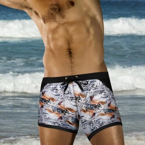 Pocket Zipper Mens Swimming Trunks Summer Personalized Beach Surf Swimming Vacation Shorts The Best-Selling Swimwear of 2021