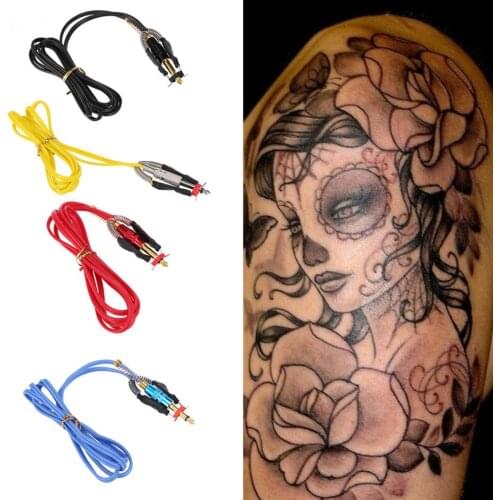 1.8m Soft Silicone Tattoo Clip Cord Tattoo Wire Connection for Tattoo Gun Machines Power Supply Hook Line Tattoo Accessory