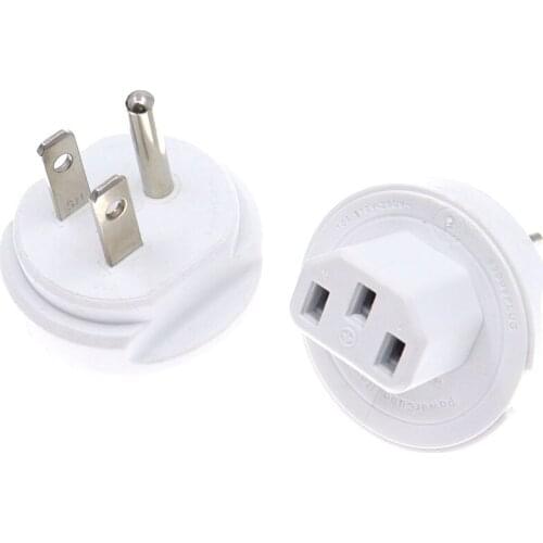 USA plug to C13 Adapter for PoweCube, American NEMA 5-15P to IEC C13 Converter Adapter, Type A Plugs for Allocacoc