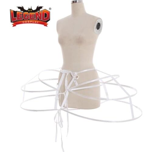 Victorian Rococo Dress Petticoat Crinoline Underskirt Ladies White Cage Frame Pannier 18th century stage pannier