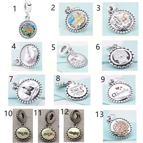 2020 New Fashion High Quality 925 sterling silver Dangle charms fit Beads bracelets necklaces DIY Pendant for jewelry making