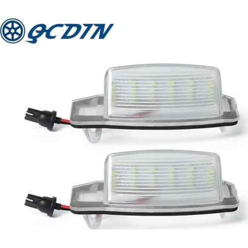QCDIN 1 Pairs Car Led License Number Plate Lamp For Mitsubishi Outlander 12V White Automotive Exterior Parts Accessories