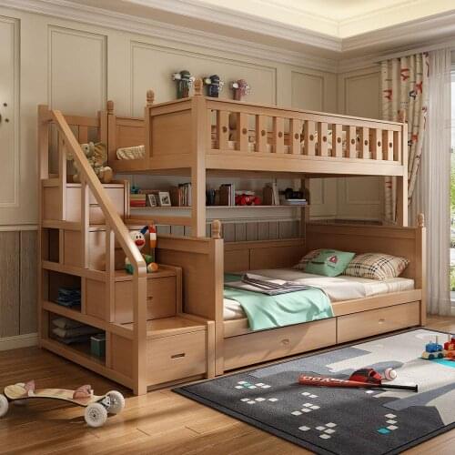 Hot sale full solid wood bed children bunk bed modern design new style kids bed