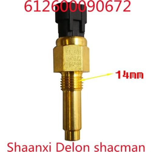 Shaanxi Delon 612600090672 Water temperature sensor for Weichai engine water temperature plug shacman