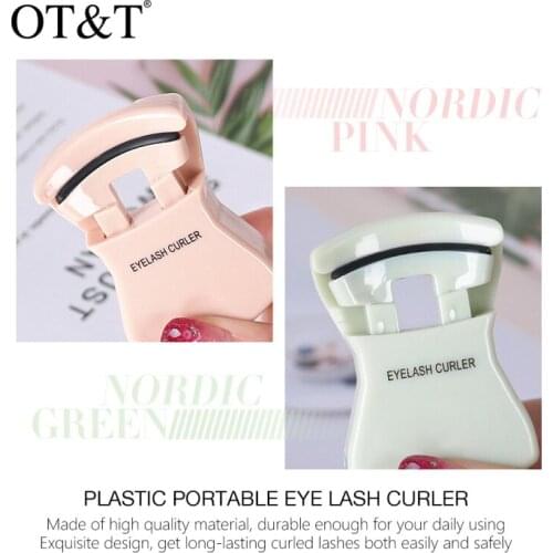 Mini Silicone Pad Eyelash Curler Portable Long Lasting Curling Eyelashes Curler Shaping Beginner Makeup Tools Accessories