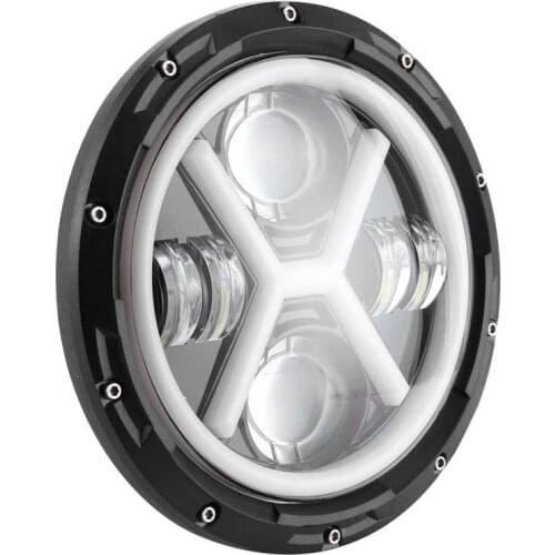 Car Styling auto lamp 7in LED Headlight White Yellow Light Color Bright Round X-Type Fit for Jeep Wrangler Car Accessories