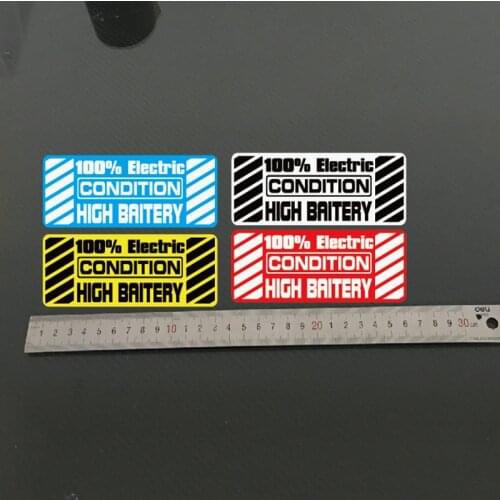 Reflective Car Sticker 100% Electric Accessories Decorate Vinyl Cover Scratches Waterproof Motorcycl Drop Shipping 12cmx5cm