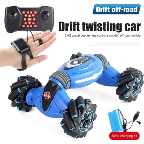 NEW Remote Control Stunt Car Gesture Induction Twisting Off-Road Cars Vehicle Light Music Drift Dancing Side Driving RC Toys
