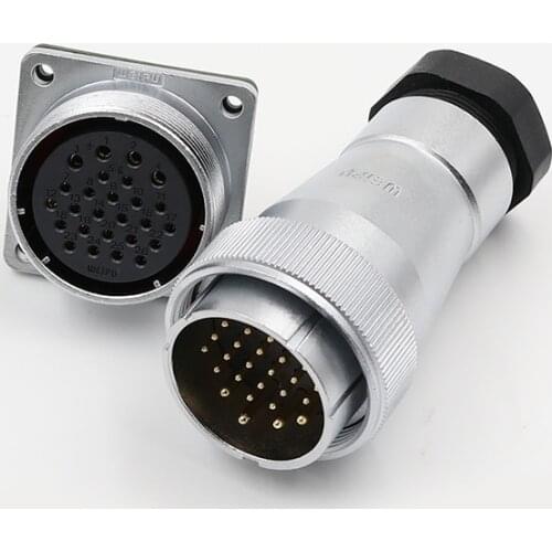 WF40 TA+Z M40 Waterproof 5 9 15 26 31 Pin Terminal Automotive 5A 10A 50A AC DC Power Adapter Connector Screw Wire Panel Mount