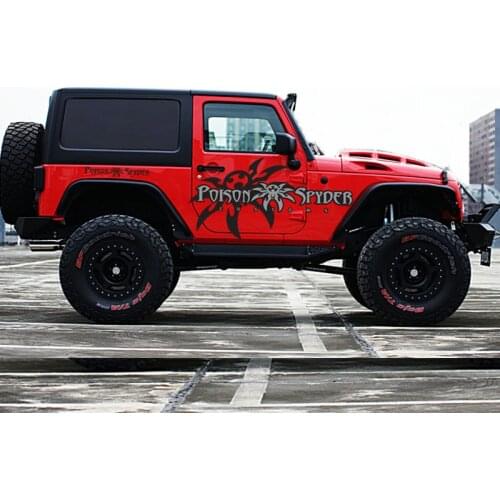 Poison Spyder Funny Car-Styling Car Sticker Vinyl Decal For Jeep Wrangler RUBICON Sahara Spyder 4X4 OFF ROAD SUV JDM Stickers