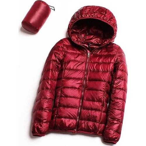 Women Winter Coat 2021 New Ultra Light White Duck Down Jacket Slim Women Winter Puffer Jacket Portable Windproof Down Coat 5XL