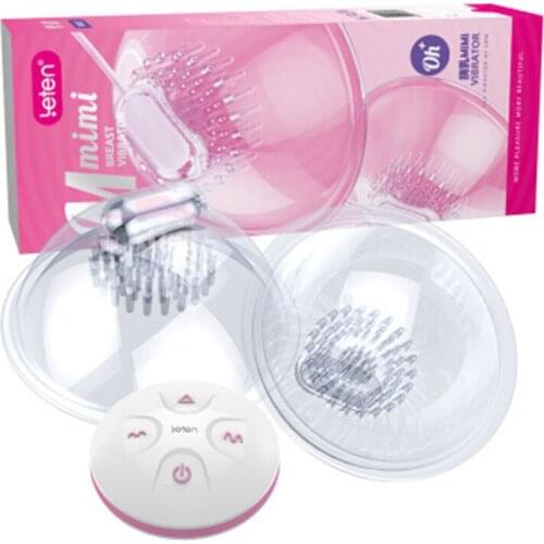 10 modes Lick Tongue Nipple Vibrator Vibrating Breast Stimulator Massager Pump Nipple Sucker Pump Cups Adult Sex Toys for Woman