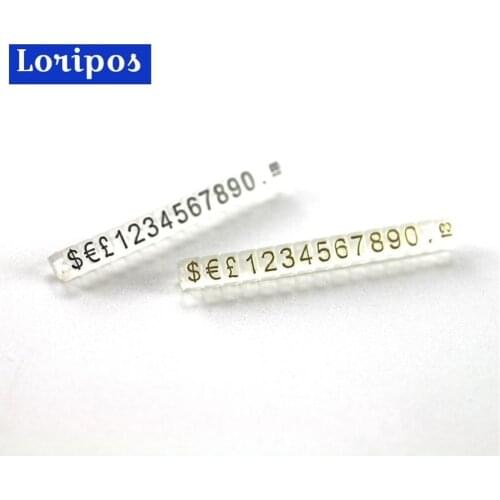 100pcs Mini Combined Price Tags Desk Sign Stand Euro HK US Dollar GBP Adjustable Number Pricing Tag Block Jewelry Price Cube