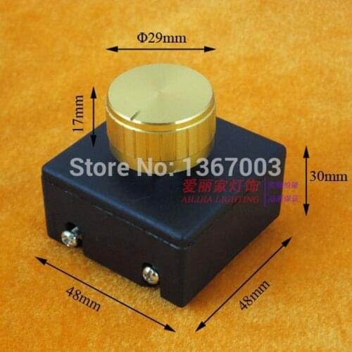 110V / 220V Gold color Table Lamp Dimmer Rotary Switch 1A